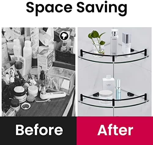 Glass Shower Corner Shelves 2 Pack