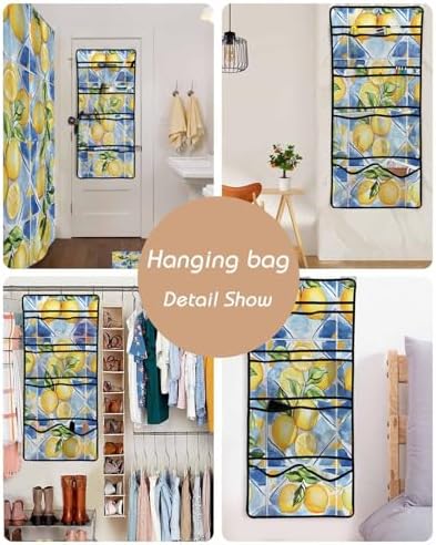 ZFUNCING Shower Curtain Mesh Organizer Set with Hooks 1