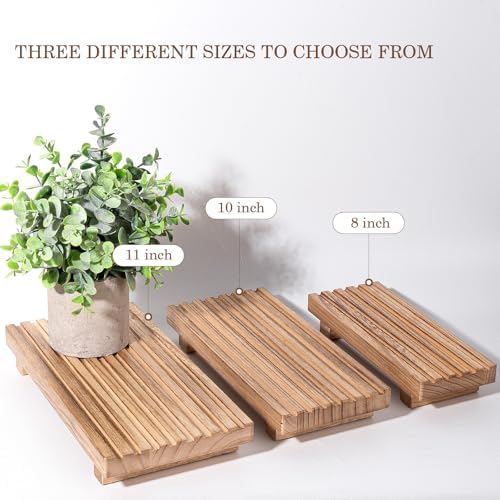 Zoocatia Bathroom Tray Wood Soap Holder 11x55 Inch