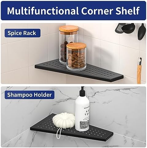 Bernkot Corner Shower Shelf 2 Pack Matte Black