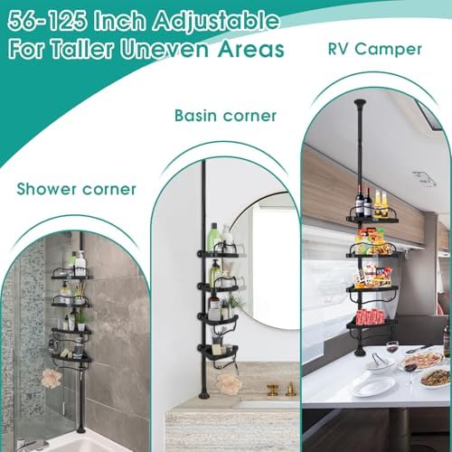 Corner Shower Caddy with 4-Tier Shelves