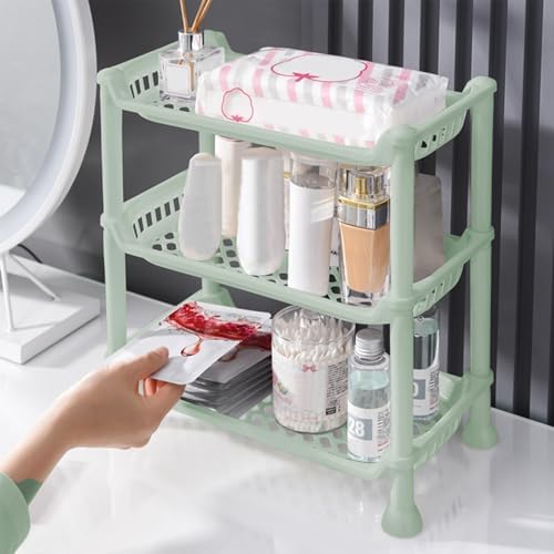3 Tier Bathroom Counter Organizer with Guardrails and Non-Slip Feet