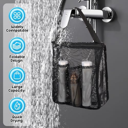 Mesh Shower Caddy Large Capacity Quick Drying Travel Toiletry Bag for Swimmers Gym Camp Travelers