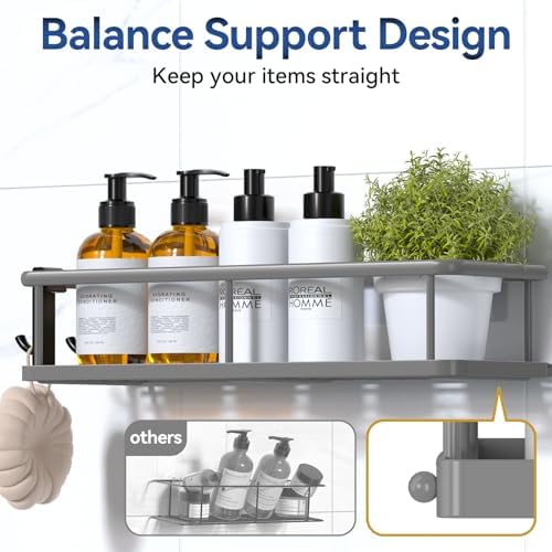 Yasonic Shower Caddy Adhesive 3 Pack Grey