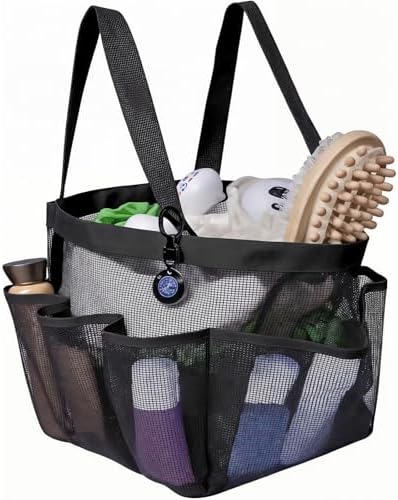 Mesh Shower Caddy with 8 Pockets Durable Quick-Dry Travel-Friendly