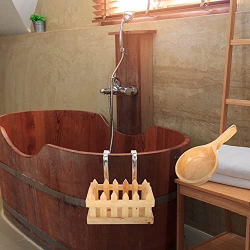 Healeved Bath Bucket Accessory Set Large Hanging Wicker Basket for Soap Storage