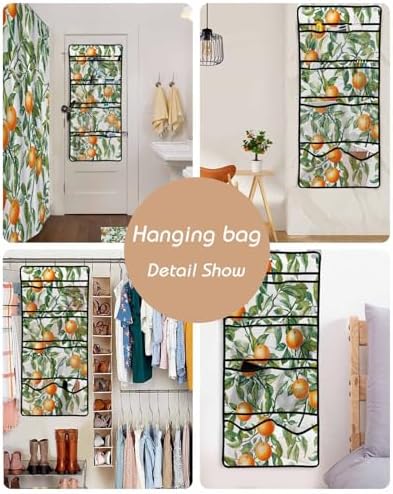 ZFUNCING Shower Curtain With 10 Pockets Organizer Set