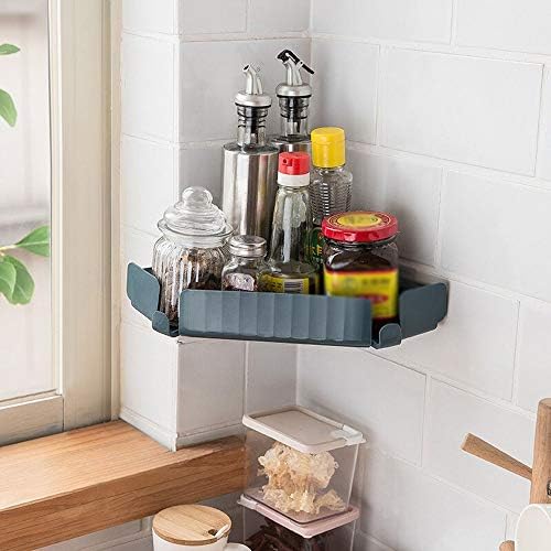 Pink Corner Shelves Shampoo Holder Space Saving Wall Organizer