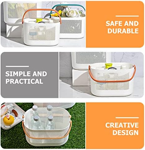 Kisangel Portable Bathroom Storage Basket Organizer for Boys and Girls Essentials
