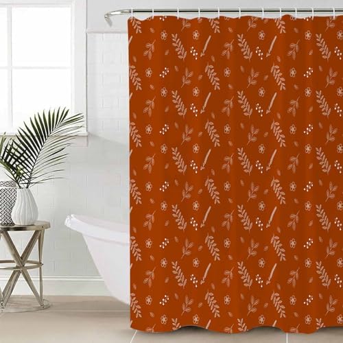 Thanksgiving Wild Flower Shower Curtain Set 4 Pcs