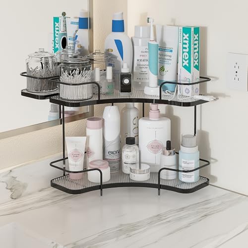 FOLLOWIN 2 Tier Bathroom Corner Organizer