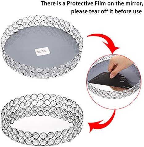 Hipiwe Crystal Makeup Tray with Mirror