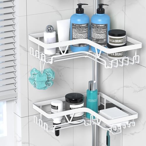 DAOYA Corner Shower Caddy Tension Pole Organizer