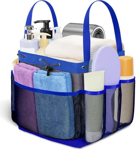 Mesh Shower Caddy Portable with Drawstring for Travel and Dorm