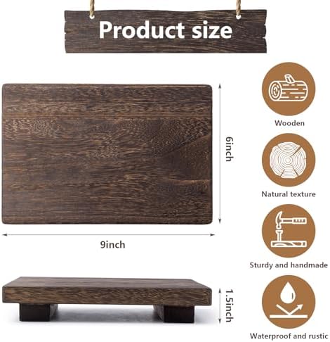 LAweixian Wooden Soap Dish Holder for Vanity 9x6 Inch Riser Stand