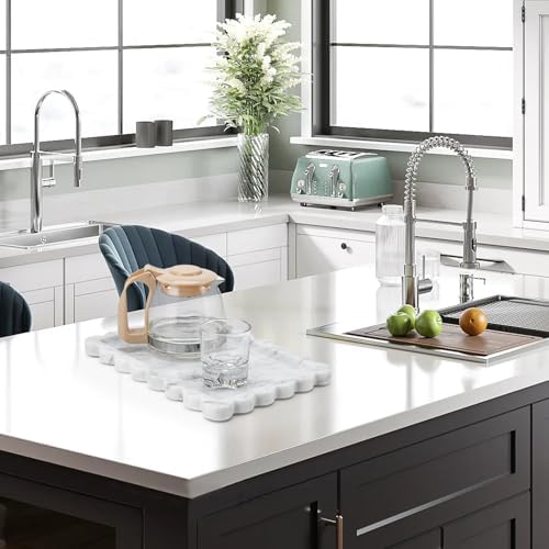 Real Natural Marble Tray 12x8 Inch for Bathroom and Kitchen