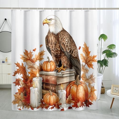 DESIHOM Fall Eagle Bird Shower Curtain Set 62 Inch