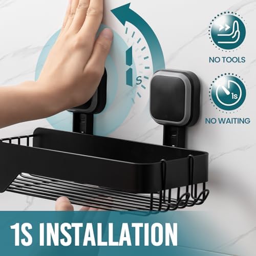 TAILI Shower Caddy 2 Pack Black Wall Mounted