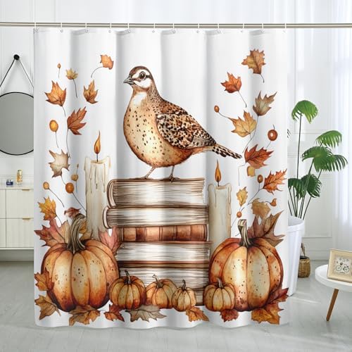 DESIHOM Fall Quail Bird Shower Curtain Set 72 Inch