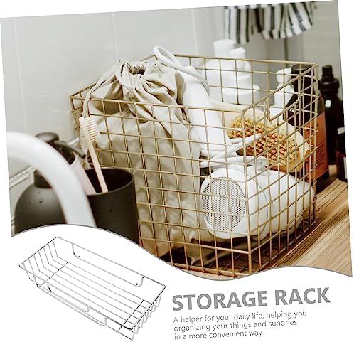 PRETYZOOM Wall Mounted Shower Organizer Rack for Toothbrushes Cups and Bathroom Essentials