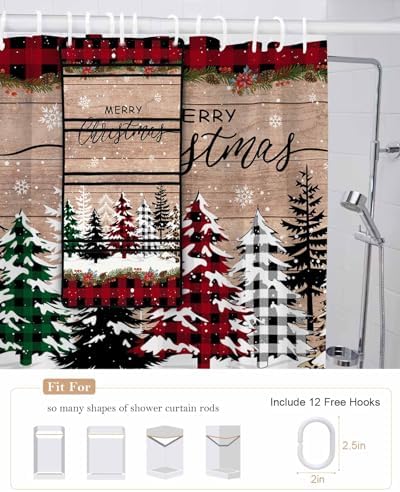 ZFUNCING Shower Curtain Organizer Set with Hooks and Storage Pockets