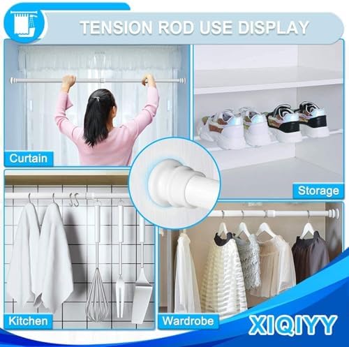Adjustable Shower Tension Rods 16-28 Inch White