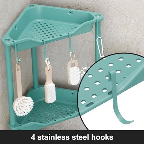 Orimade Rustproof 4 Tier Corner Shower Caddy Organizer Blue