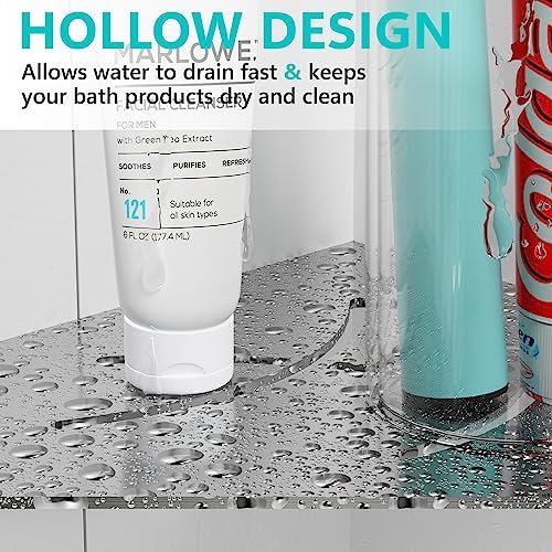 Heavy Duty Corner Shower Shelf Matte Black 304 Stainless Steel