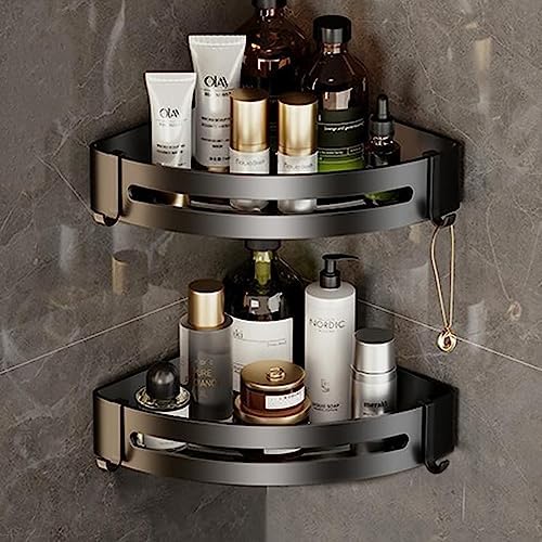 JASTT Corner Shelf Organizer 2 Pack Black