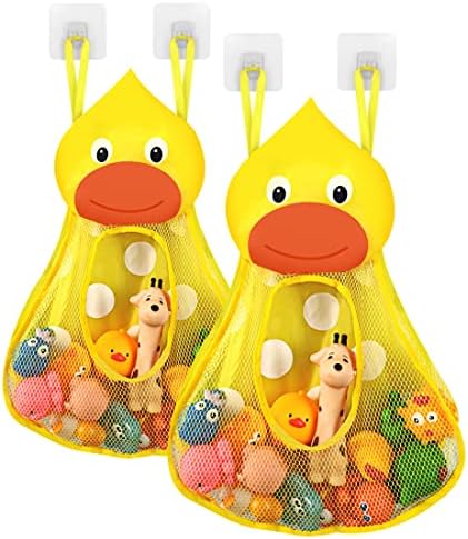 Linkidea Bath Toy Organizer with Adhesive Hooks 1