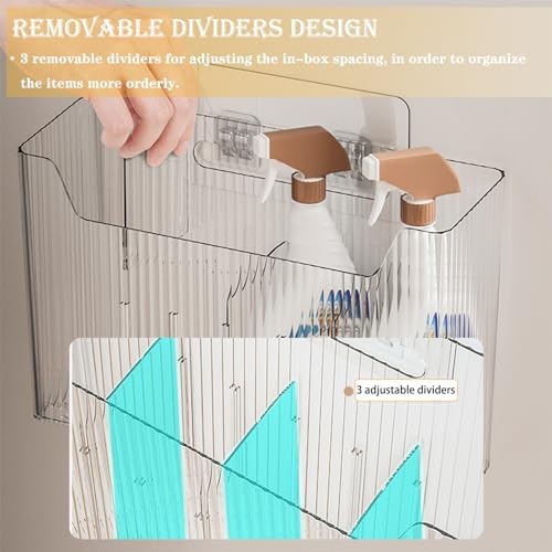 2 Pack Adhesive Mount Cabinet Door Organizer for Narrow Space and Bathroom Use