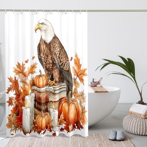 DESIHOM Fall Eagle Bird Shower Curtain Set 62 Inch