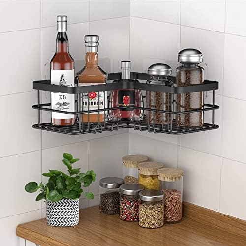 Yazoni Corner Shower Caddy 4-Pack Adhesive Shelves