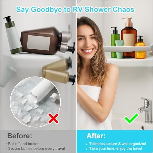 WanDwel Aluminum RV Shower Caddy 3 Pack