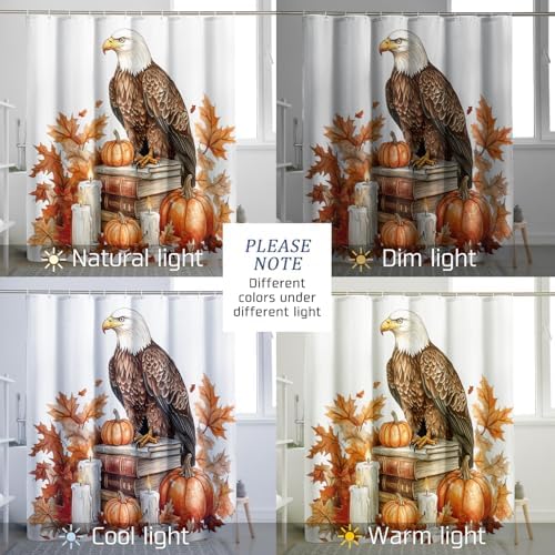 DESIHOM Fall Eagle Bird Shower Curtain Set 62 Inch