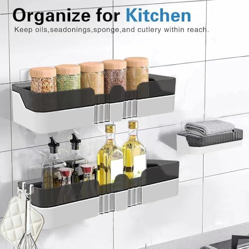 2-Pack Shower Caddy with Soap Dish and Hooks