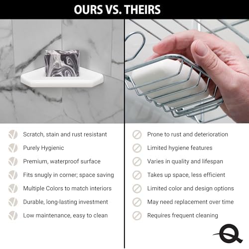 Questech 5 Inch Soap Dish Corner Shelf