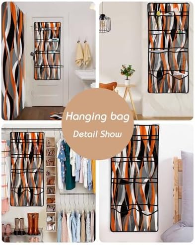 ZFUNCING Shower Curtain Organizer Set with 10 Pockets 1