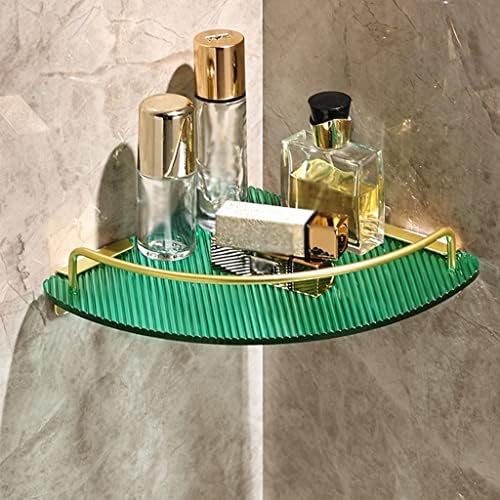 Dark Green Corner Shower Caddy Organizer Shelf