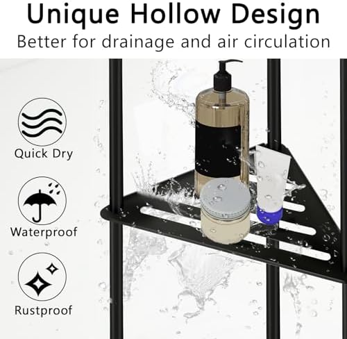 XEENEW Standing Shower Caddy Corner 3 Tier Stainless Steel Organizer