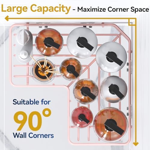 YASONIC Corner Shower Caddy Organizer 3-Pack Pink