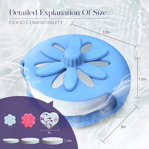 Sharlovly Shower Steamer Tray Blue - Upgrade Shower Steamer Holder with Big Suction Cup