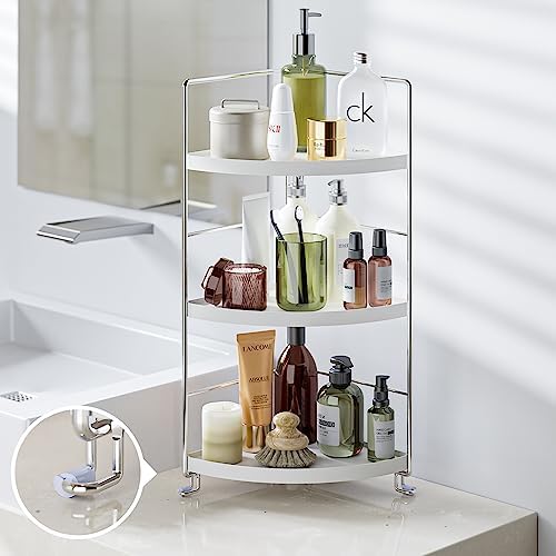 3-Tier Corner Spice Rack Organizer for Kitchen and Bathroom