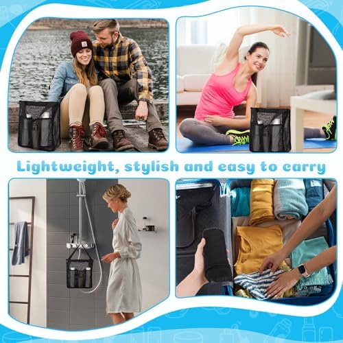 Mesh Shower Caddy Large Capacity Quick Drying Travel Toiletry Bag for Swimmers Gym Camp Travelers
