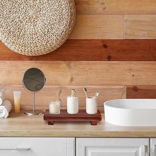 Acacia Wood Soap Stand 98x4 Inches Rustic Design