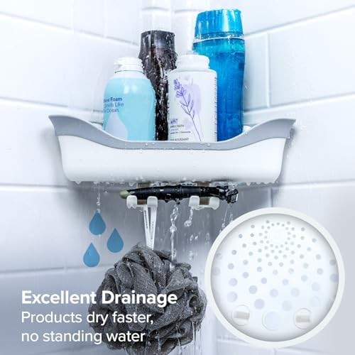 SlipX Solutions Corner Shower Basket Caddy Organizer