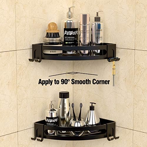 Bakzon Corner Shower Caddy 2 Pack Black