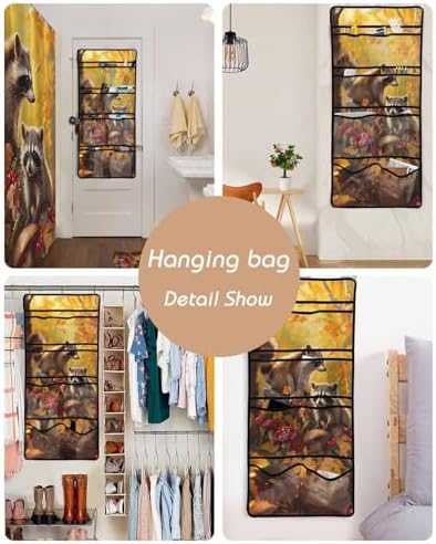QueenKer 72x78 Inch Shower Curtain Set with Hanging Organizer