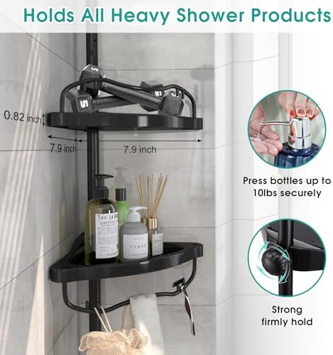 Corner Shower Caddy with 4-Tier Shelves