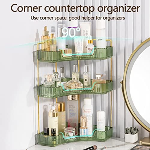 3-Tier Corner Bathroom Organizer with Storage Shelf